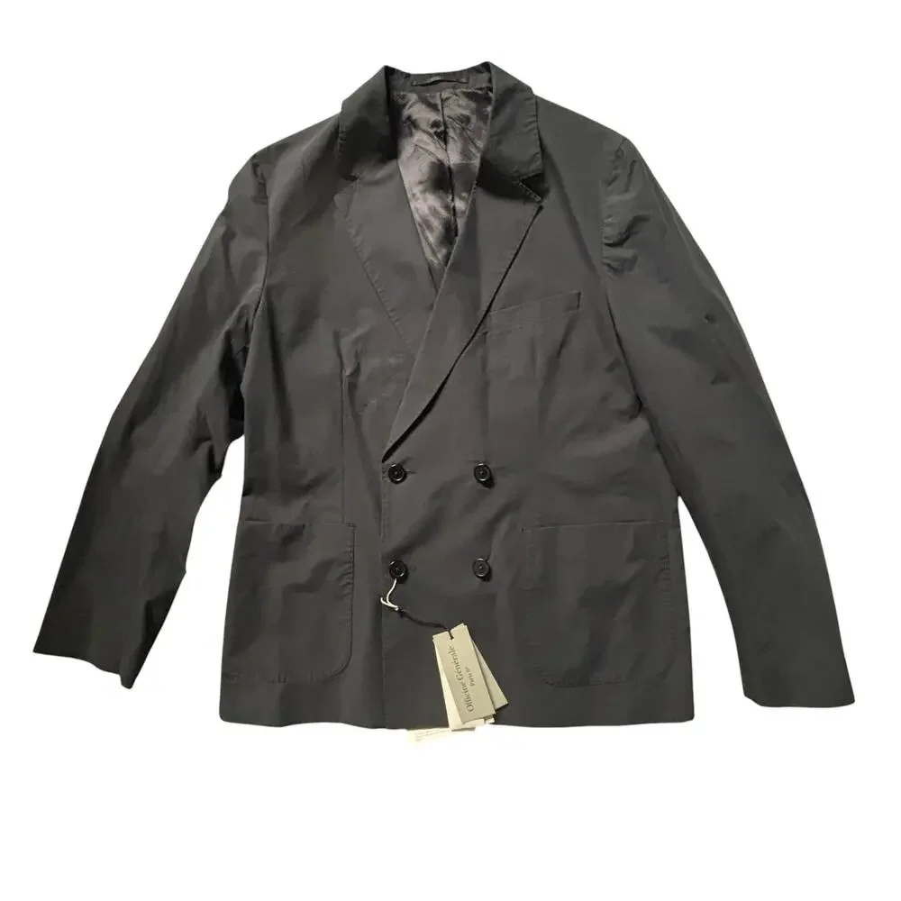 OFFICINE GENERALE EU 50 LIGHTWEIGHT DOUBLE BREASTED NAVY BLAZER NWT